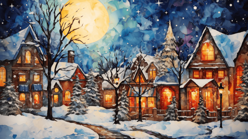 Christmas painting art