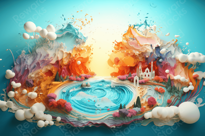 World map creative style