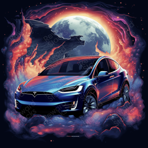 Tesla model X for t shirt