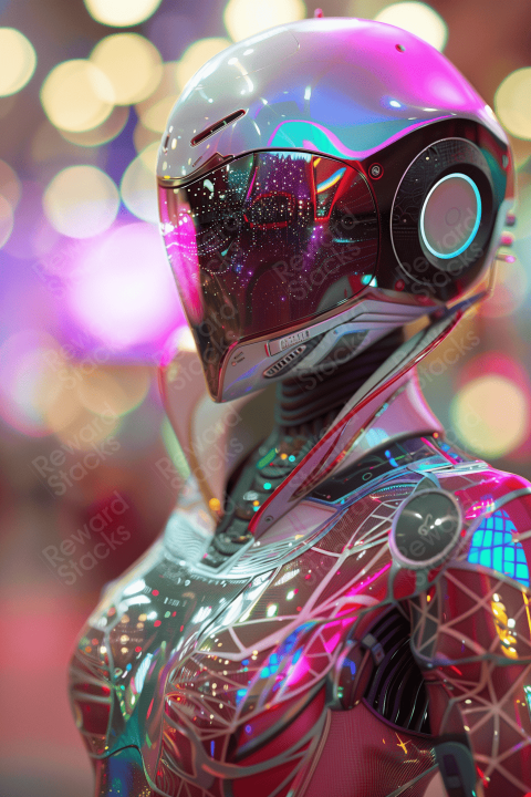 3D rendering of a futuristic robot girl