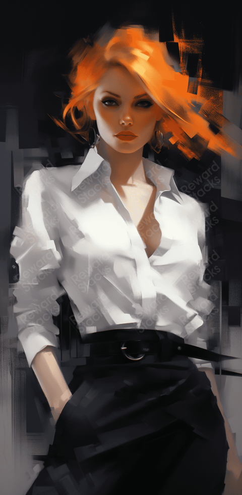 Fashion illustration of a model poster