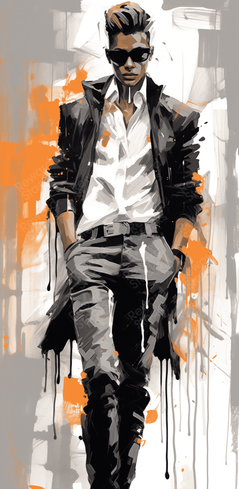 Fashion model man poster