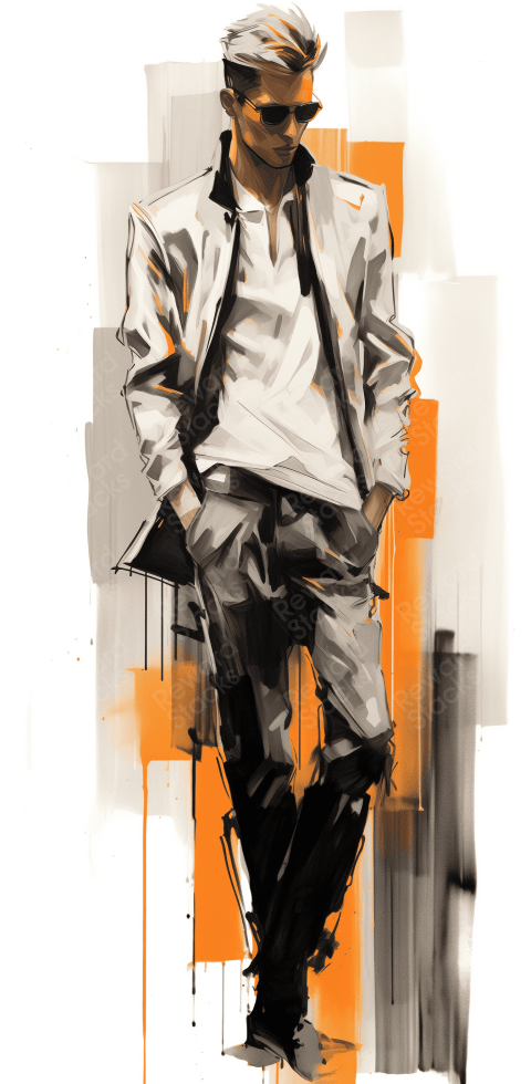 Fashion model man poster