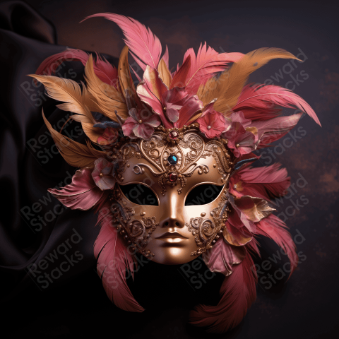 Colorful bright venetian mask