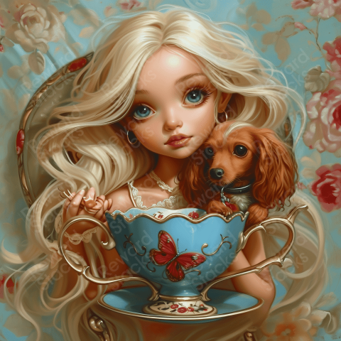 Girl tea time