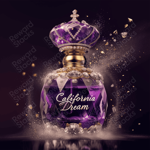 Crystal diamonds perfume bottle