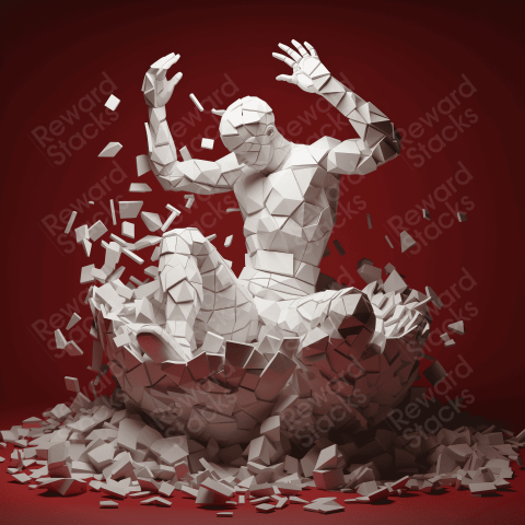 Sculpture made out of pieces of paper