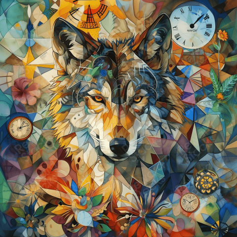 Surreal  wolf