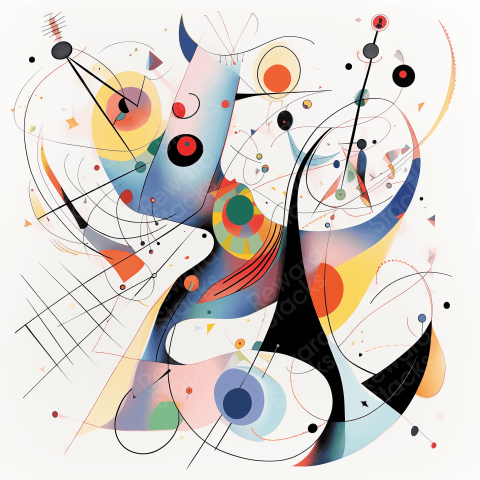 Abstract dog dancer