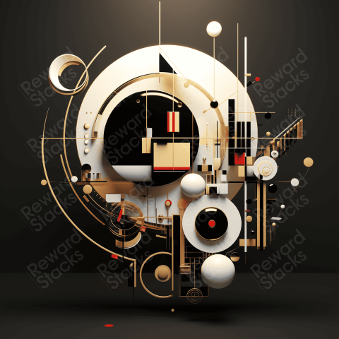 Black abstract 3D phages