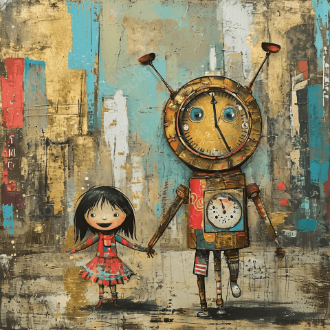 Anthropomorphic clock friend