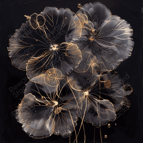 Alcohol inks on delicate luminous flower