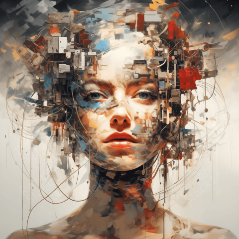 Mixed media painting