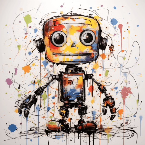 Cute Robot Poster Art