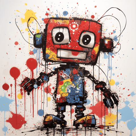 Cute Poster of a Robot