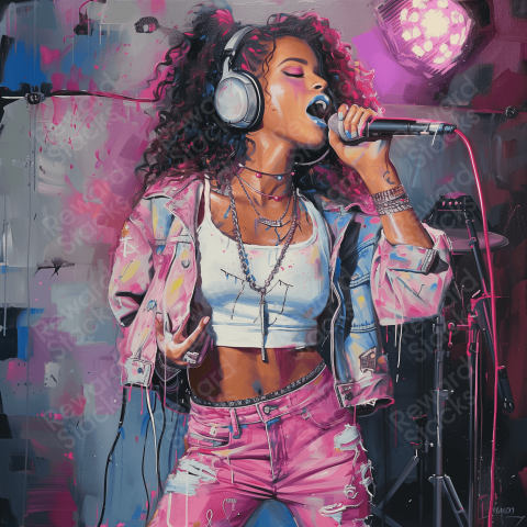 Paint a singer Poster