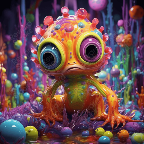 Multicolored creature