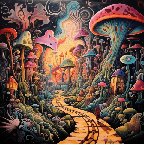 Fantastic surrealism world