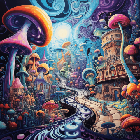 Fantastic surrealism world